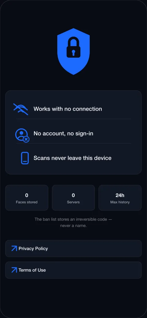 The privacy explanation shown during onboarding